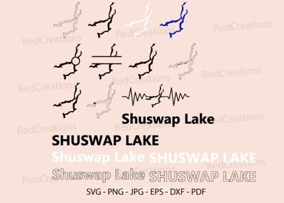 Download Shuswap Lake Svg Bundle, Outline, Frame - Lake svg Collection