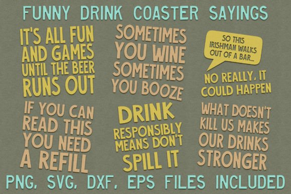 Download Funny Drink Coaster SVG Files - Coaster svg files Collection