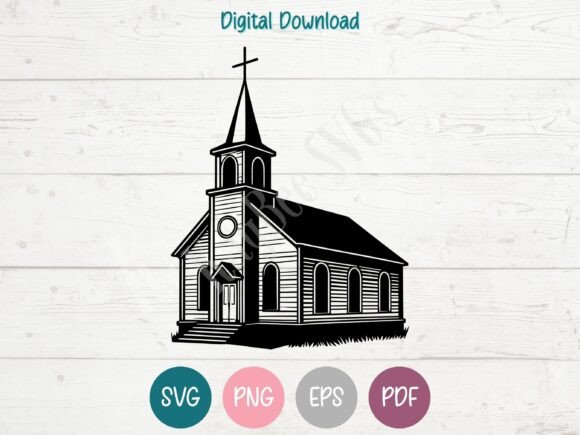 Download Old Country Church SVG Cut File - Church svg Collection