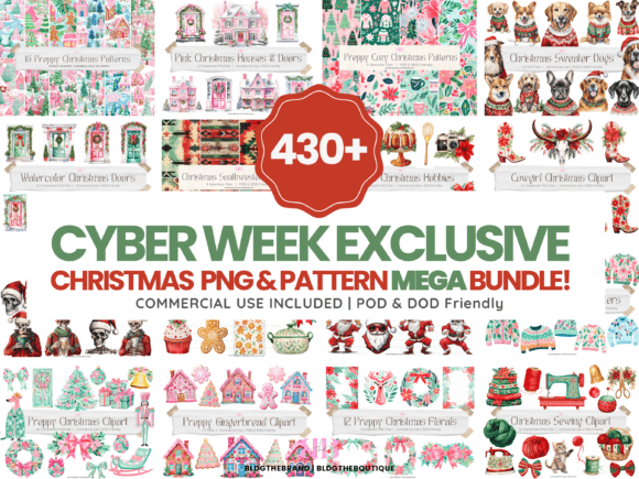 Download 430+ Christmas Clipart &amp; Patterns Bundle - Premium Resources