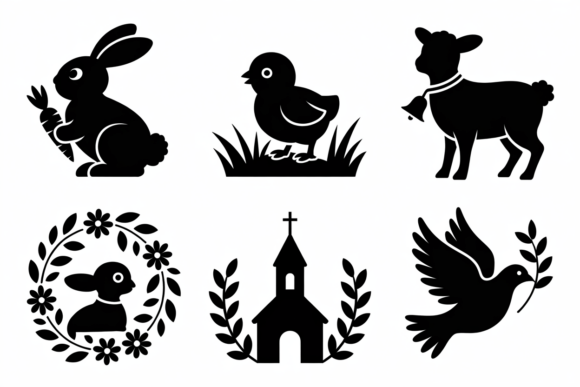 Download Easter Bunny Chick Lamb Dove Church SVG - Church svg Collection